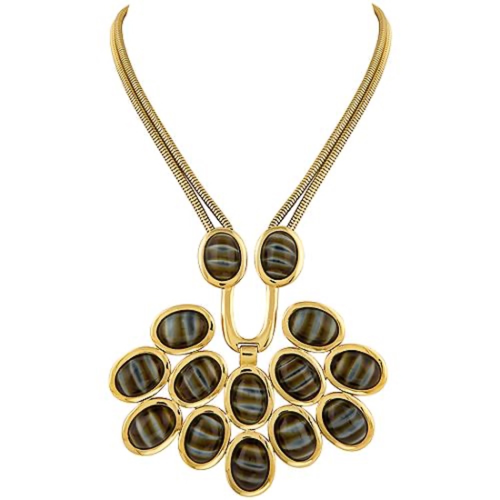 Trina Turk Snake Chain Tiger Eye Necklace